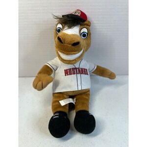 Mascot Factory Mustangs Baseball Homer The Horse Mascot Plush Brown White 11"